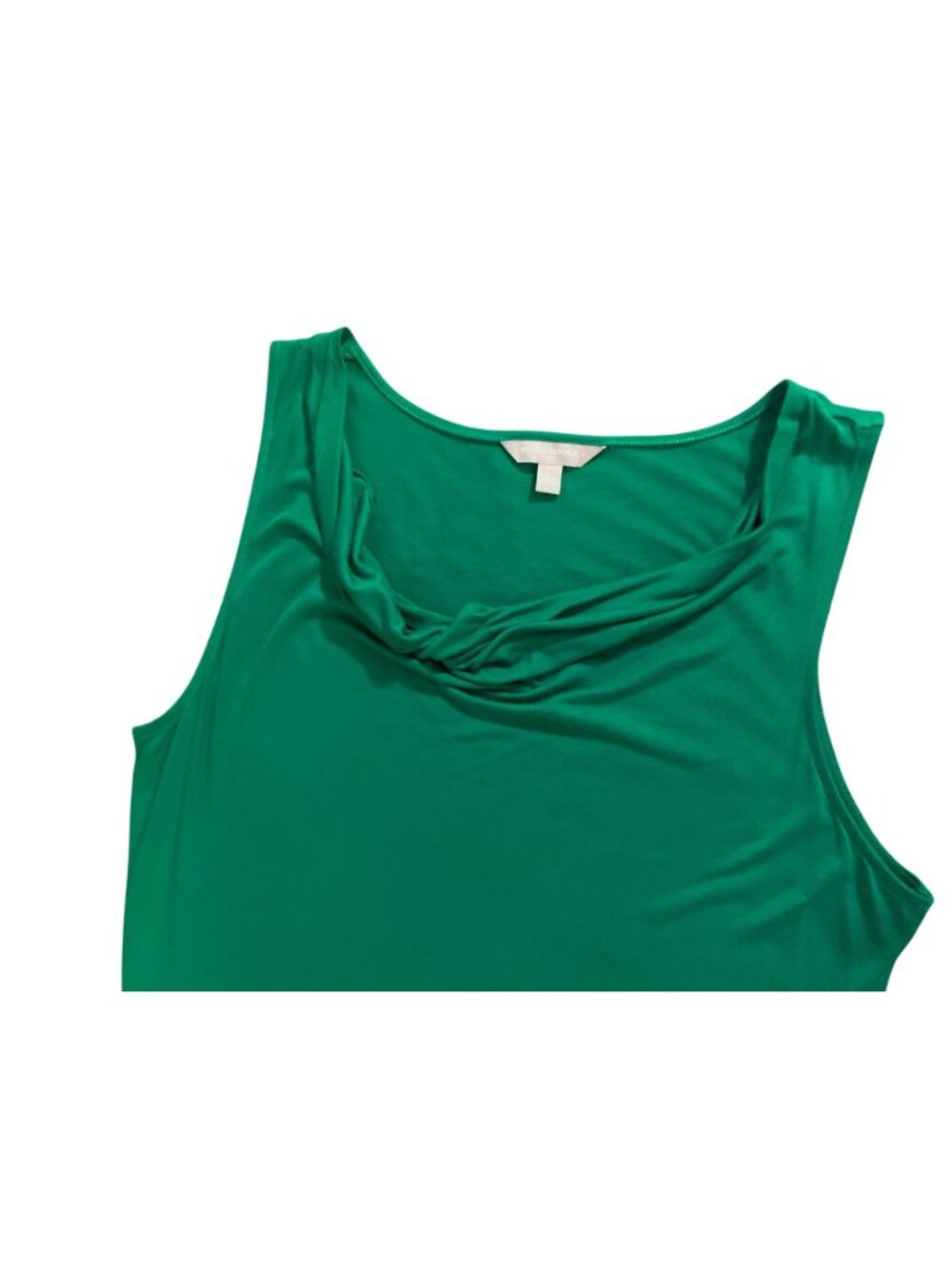 Banana Republic Green Drape Neck Sleeveless Top Women's L Used - Picture 10 of 12